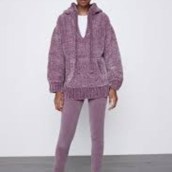 Zara Sweaters - Zara Chenille Knit Oversized Sweater L